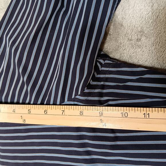 Calvin Klein‎ Blue/Blue Men's Button-Down Long Sleeve Shirt Sz 17 34/35 Slim Fit - Picture 6 of 10